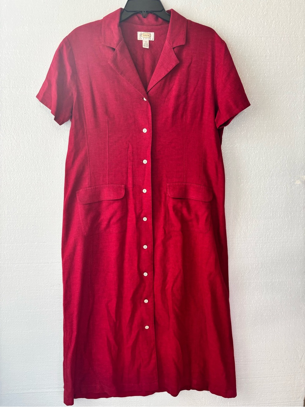 Vintage Red Linen Blend Talbot Dress